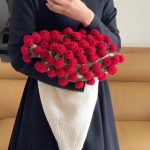 Handmade Crochet Rose Bouquet Blanket