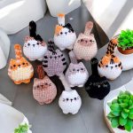 Handmade Crochet Cute Cat Keychain