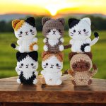 Handmade Crochet Cute Cat Keychain 3