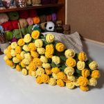 Handmade Crochet Rose Bouquet Blanket 2